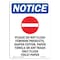 Signmission OSHA Notice, 5" Height, Please Do Not Flush Sign With Symbol, 5" X 3.5", Portrait OS-NS-D-35-V-17383 - alternate 1